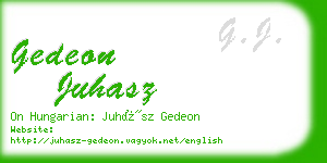 gedeon juhasz business card